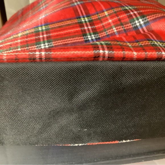 Plaid Tote Bag Red and Black Preloved - Picture 4 of 4